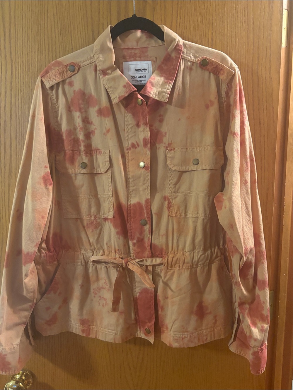 Sonoma Tie-Dye Utility Jacket - Pink and Tan